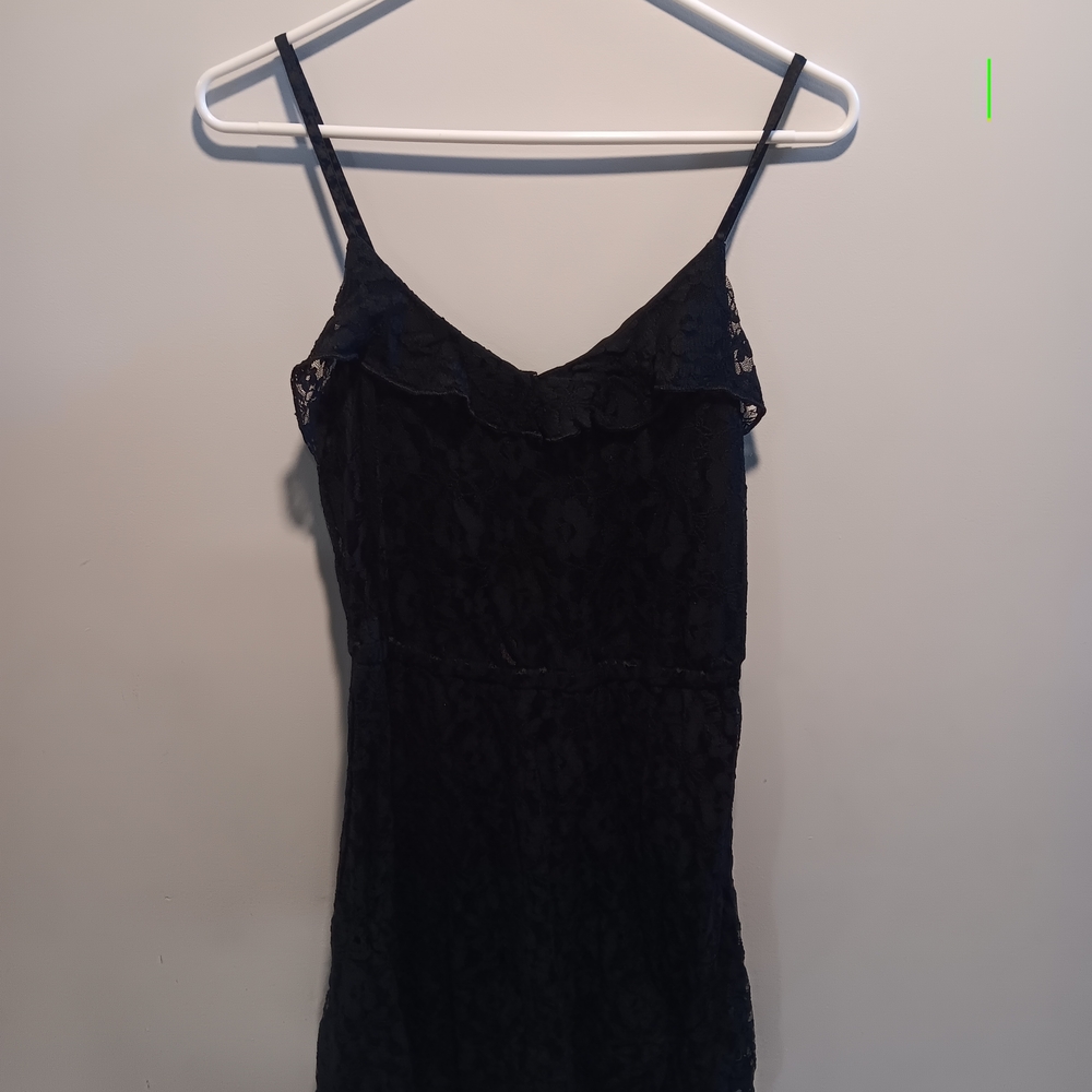 Elegant Black Lace Women's Dress